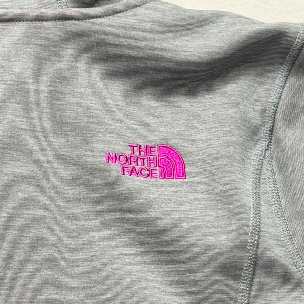 The North Face Agave Full Zip Fleece Hoodie Jacket Womens S Grey Pink - Picture 12 of 16